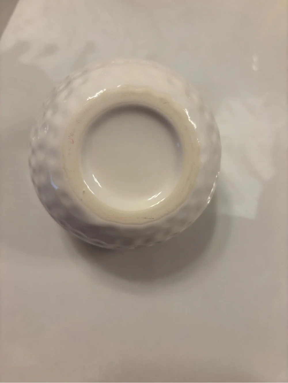 Golf ball toothbrush holder ceramic